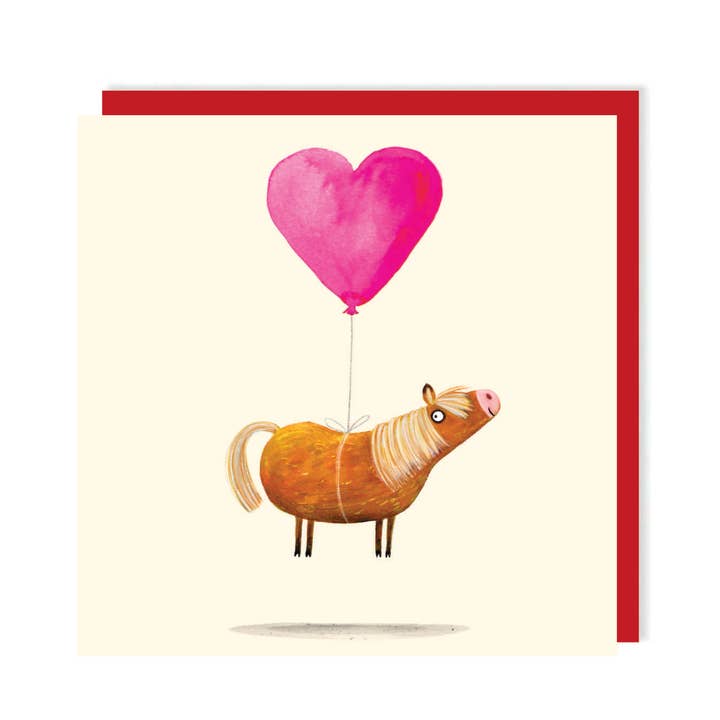 Valentine's Day Horse Card | Cute Valentine's Greeting Card for wholesale by Charley Rabbit Cards