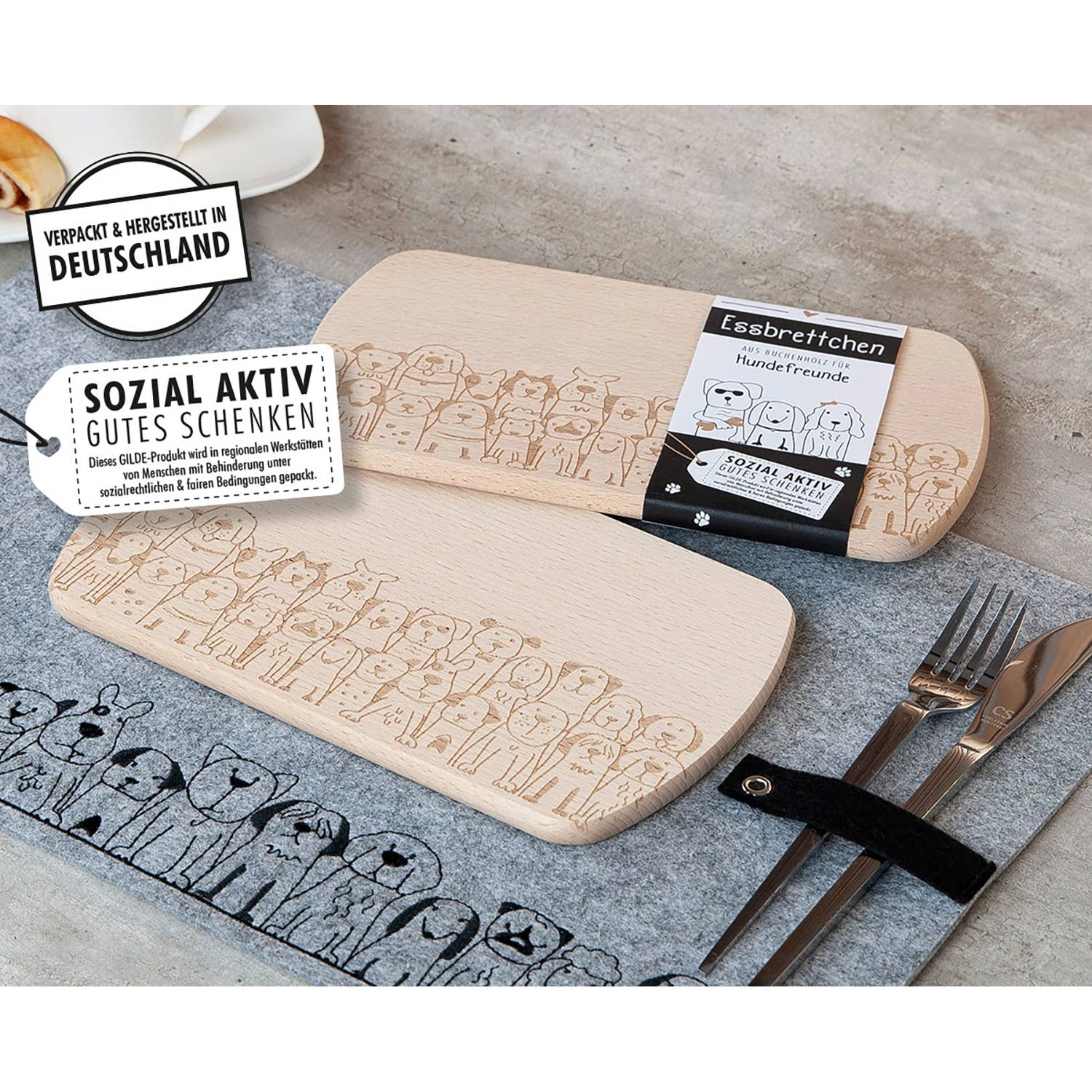 brown Dog gang board, natural color H.1 cm for wholesale on Faire1