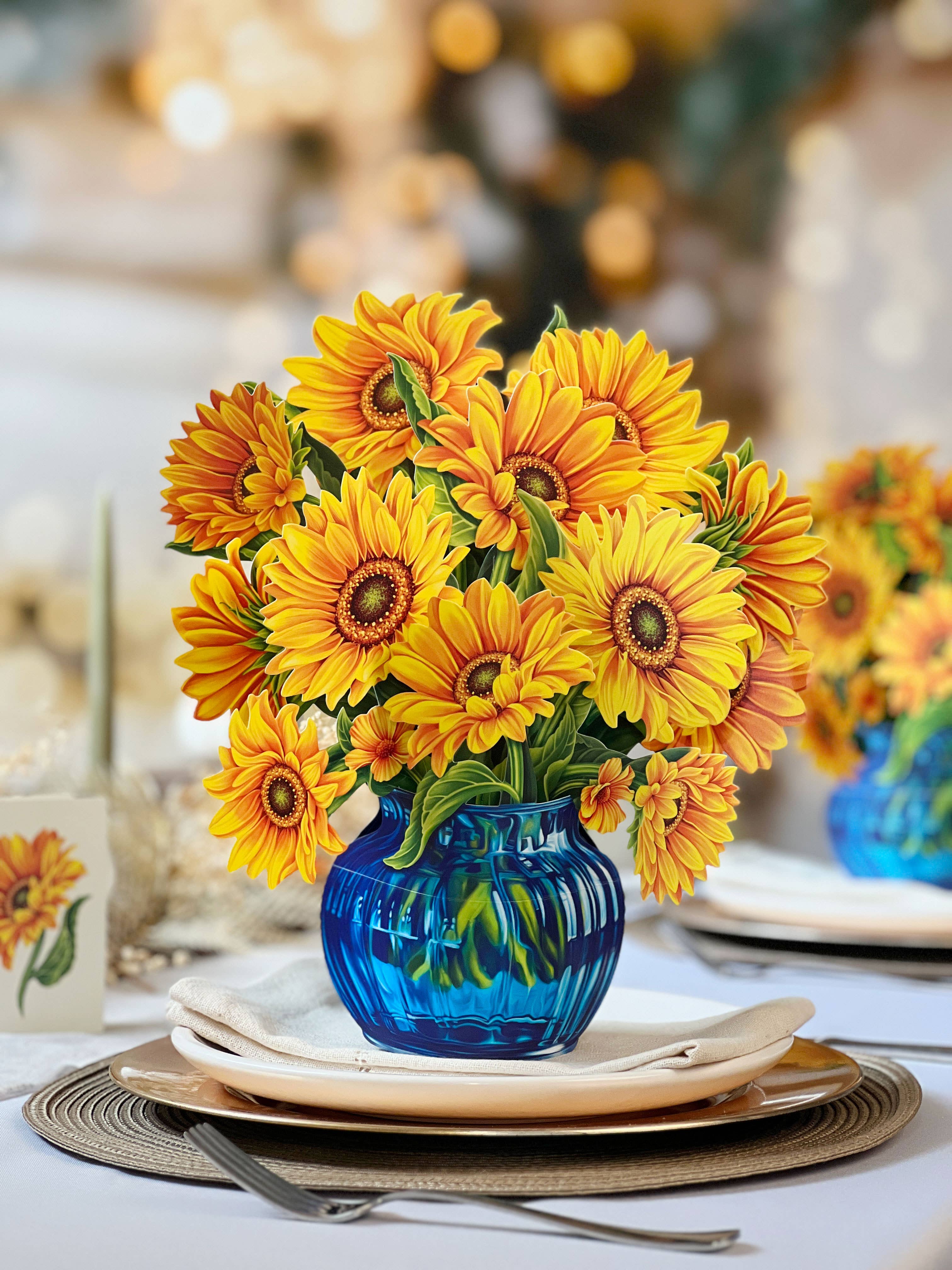 FreshCut Paper LLC - Wholesale Everyday Greeting Card - Sunflower (Updated Vase)  (8 Pop-up Greeting Cards)2