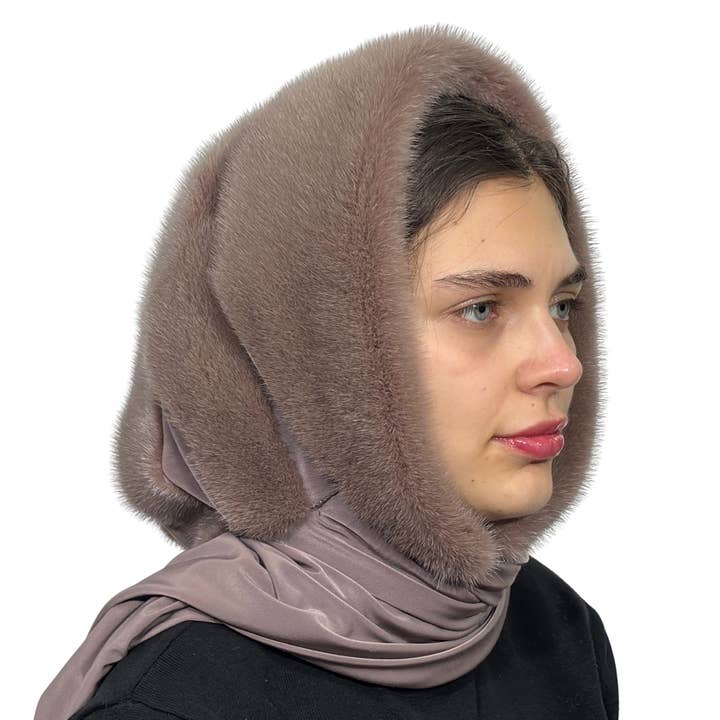 Women's Fur Scarf Real Fur Hat Luxury Mink Fur Shawl for wholesale by FurStyleUa