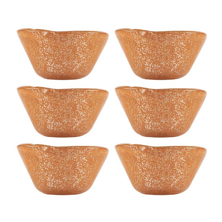 Glass Dinnerware dia.2.75" h:1.5" 2 oz. Round Orange Glass Ramekin (Set of 6) for wholesale by TURGLA HOME
