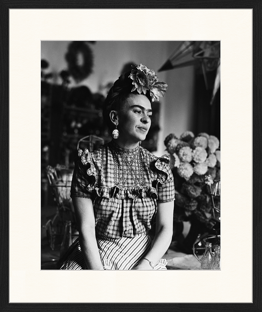 Black Thoughtful - Frida Kahlo. Wall art print with frame. for wholesale on Faire8