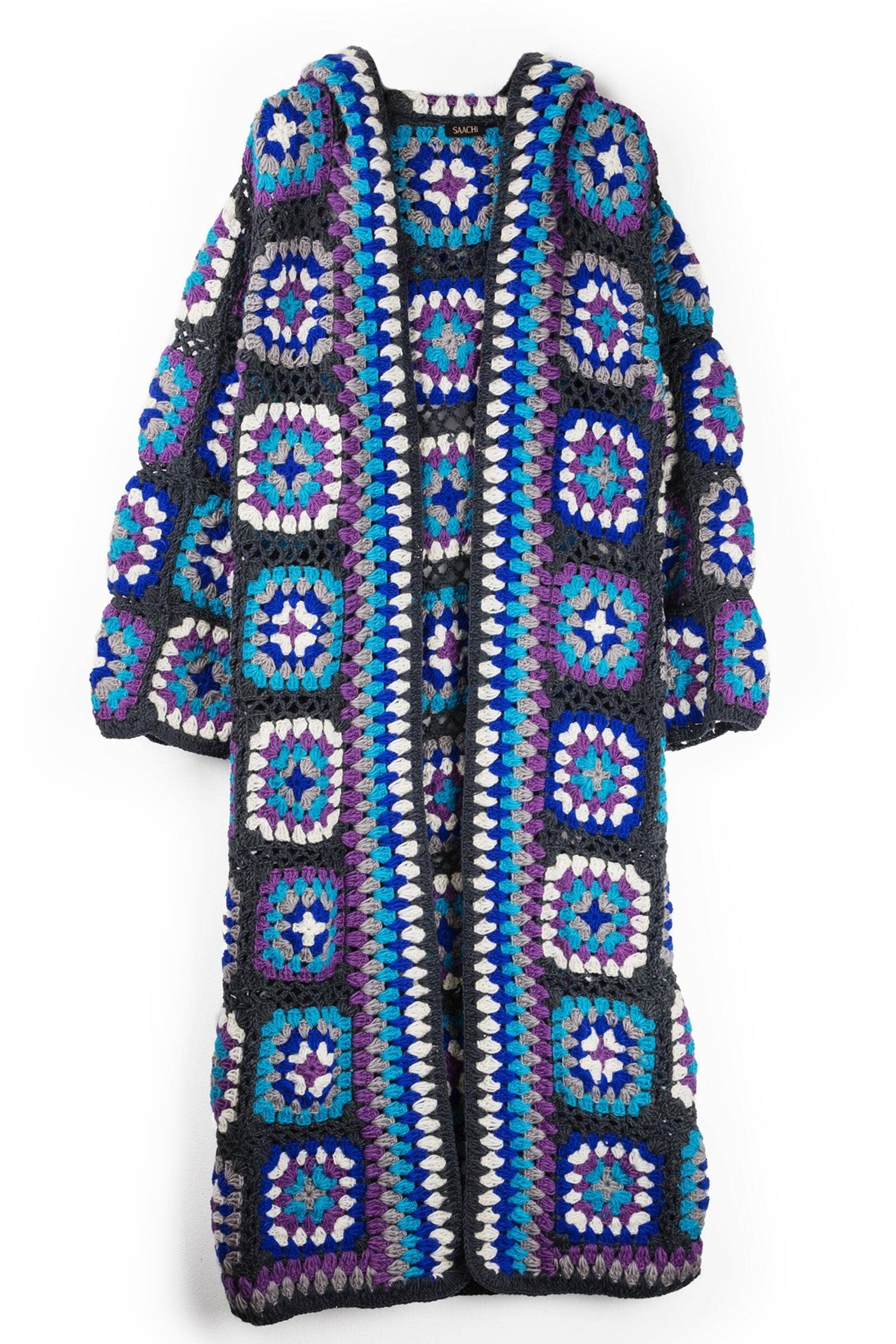 SAACHI – Engroshandel Kimono - Dame – Hæklet uldhætte Kimono Lang27