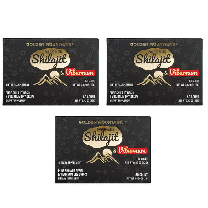 SiberianGreen - Wholesale Oral Supplement/Vitamin - Siberian Green Pure Altai Shilajit Resin w Viburnum Berries Extract – 180 Dry Drops (3-Pack)1