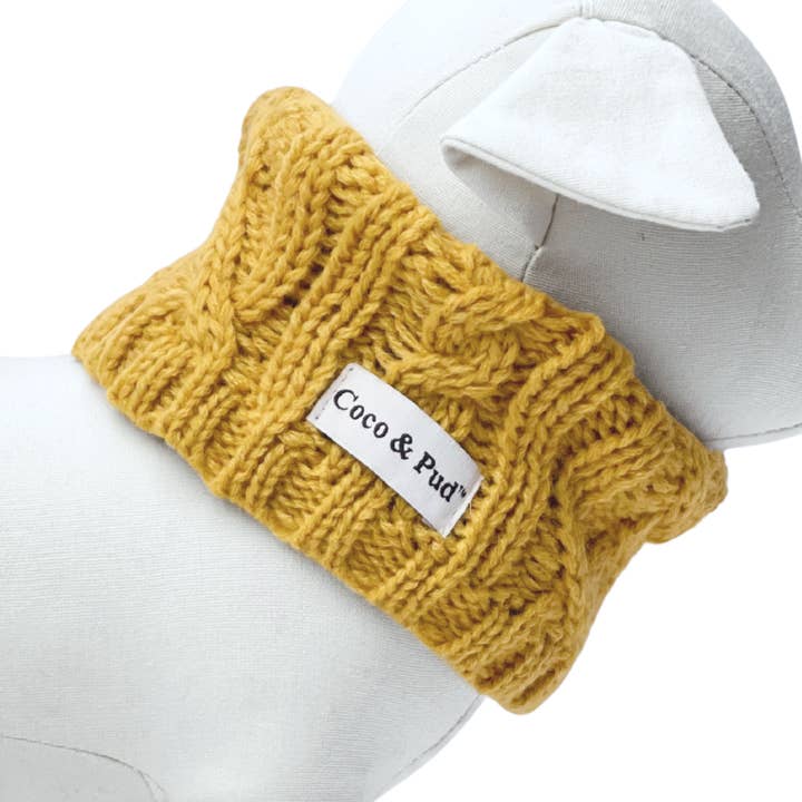 Coco Cable Snood - Mustard for wholesale by Coco and Pud