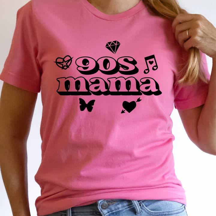 T-shirt met print van Mama uit de jaren 90 voor wholesale door Londas Trendy Tees