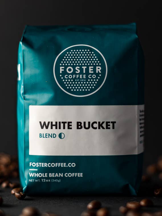 Seau blanc (mélange) en vrac pour la vente par Foster Coffee Co