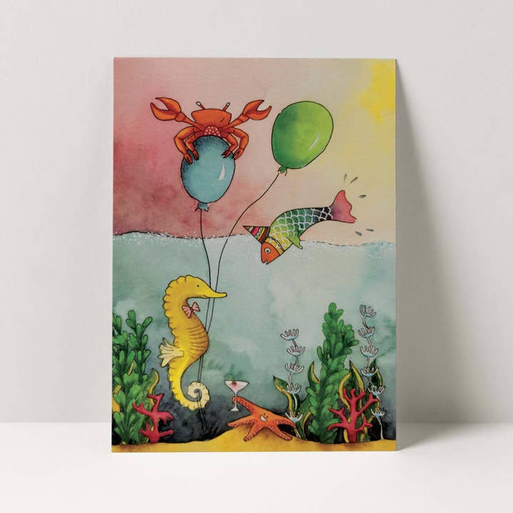 Birthday card party at sea for wholesale by Roos in Huis