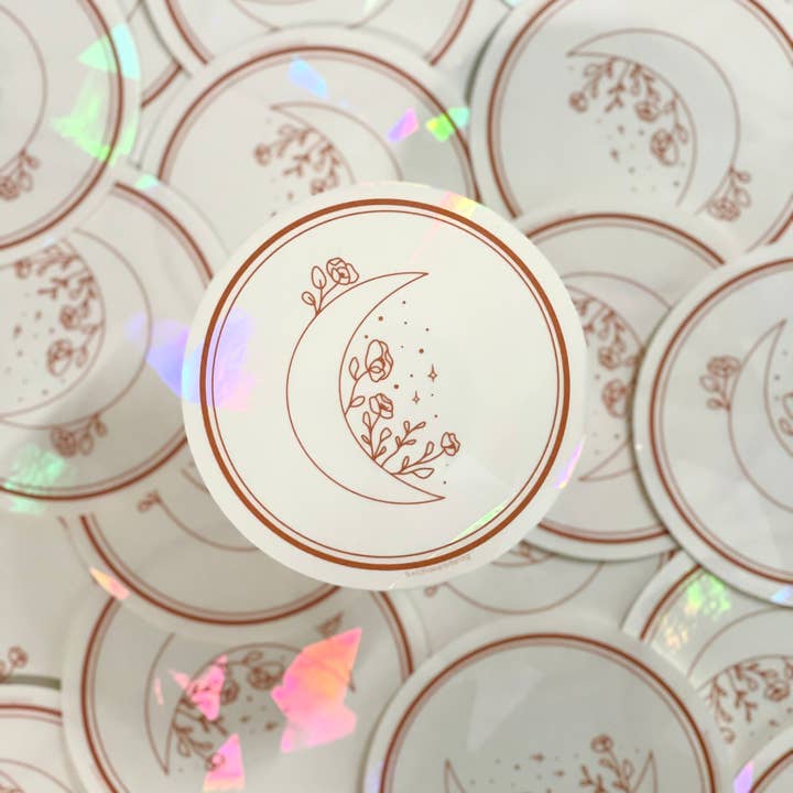 Adesivo Rainbow Suncatcher - Lua Floral por atacado de Wildflower Lettering