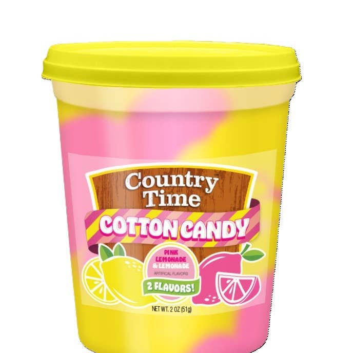 Grandpa Joe's Candy Shop - Wholesale Cotton candy - Country Time Lemonade Cotton Candy, 2oz Tubs, 12ct0