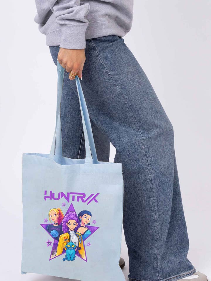 K-Pop Star Squad Graphic Printed Cotton Tote Bag for wholesale by Missi Clothing