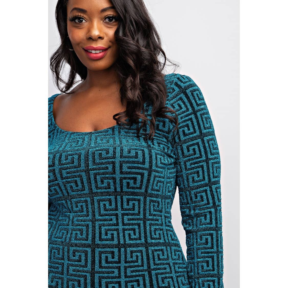 The Curve LA – Engroshandel Kjole - Dame – PLUS STØRRELSE SCOOP HALS KORT KJOLE4