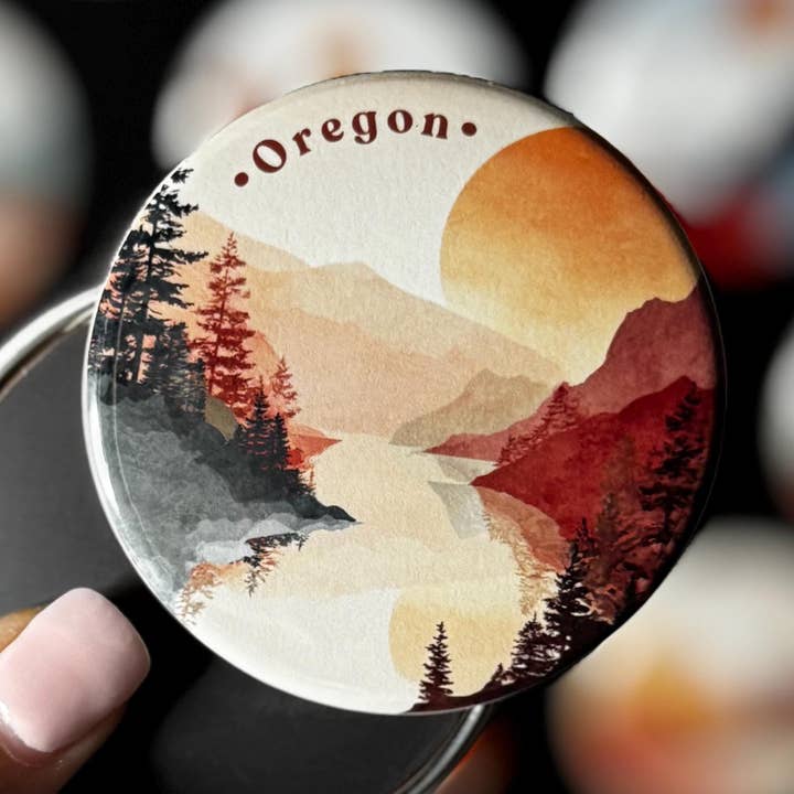 Oregon State Magnet | Boho Abstract | Earthy Tones for wholesale by Tieu Magnetic