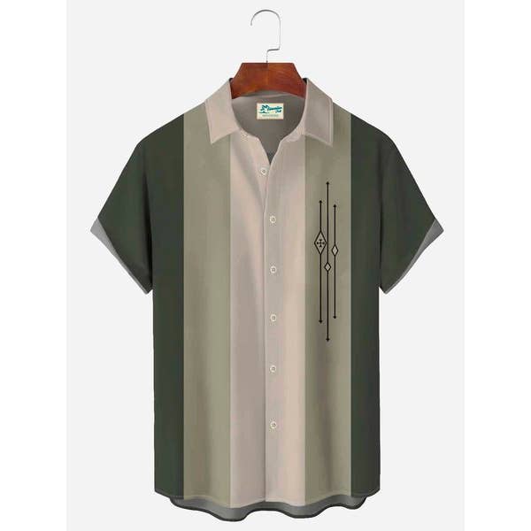 Vintage gestreept kampshirt voor wholesale door Royaura