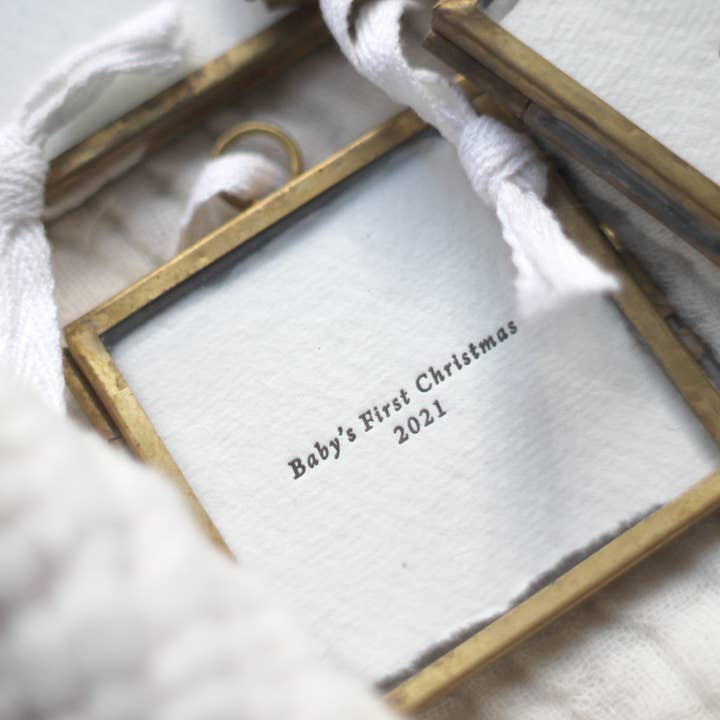 Belinda Love Lee Paperie - Wholesale Christmas Decoration - Blank Ornament, Letterpress Christmas Hanging Ornament