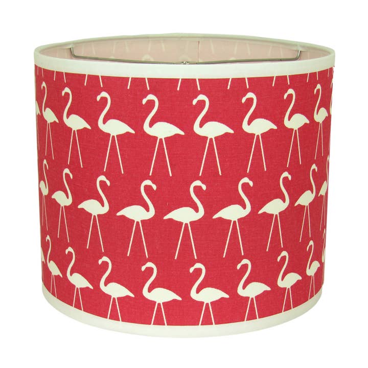 Albert Estate Ltd - Wholesale Lamp Shade - Tropical Flamingo Pattern Perfect Drum Lamp Shade0