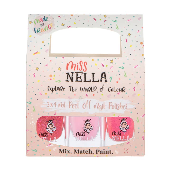 Pack de 3 vernis à ongles Pink Glitter Attack pour la vente par Miss Nella Canada