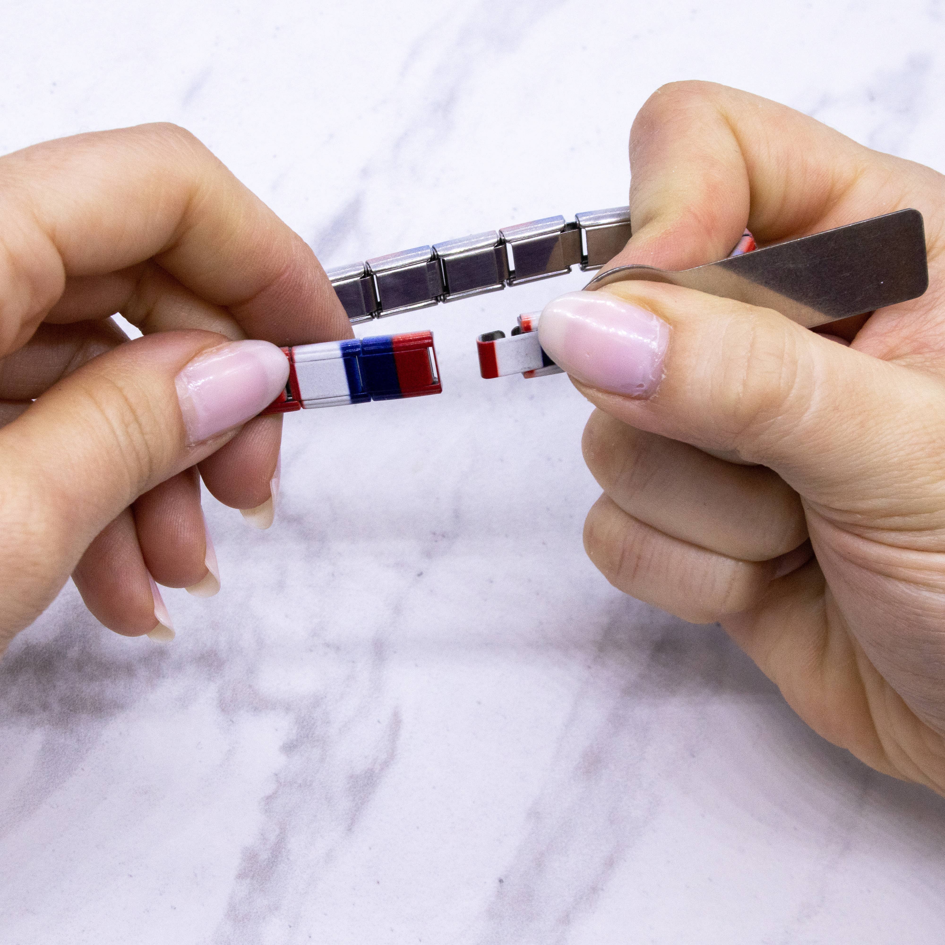 Natalia - Wholesale Charm/Dangle Bracelet - Italian Charm Bracelet Flags - Link Jewelry21