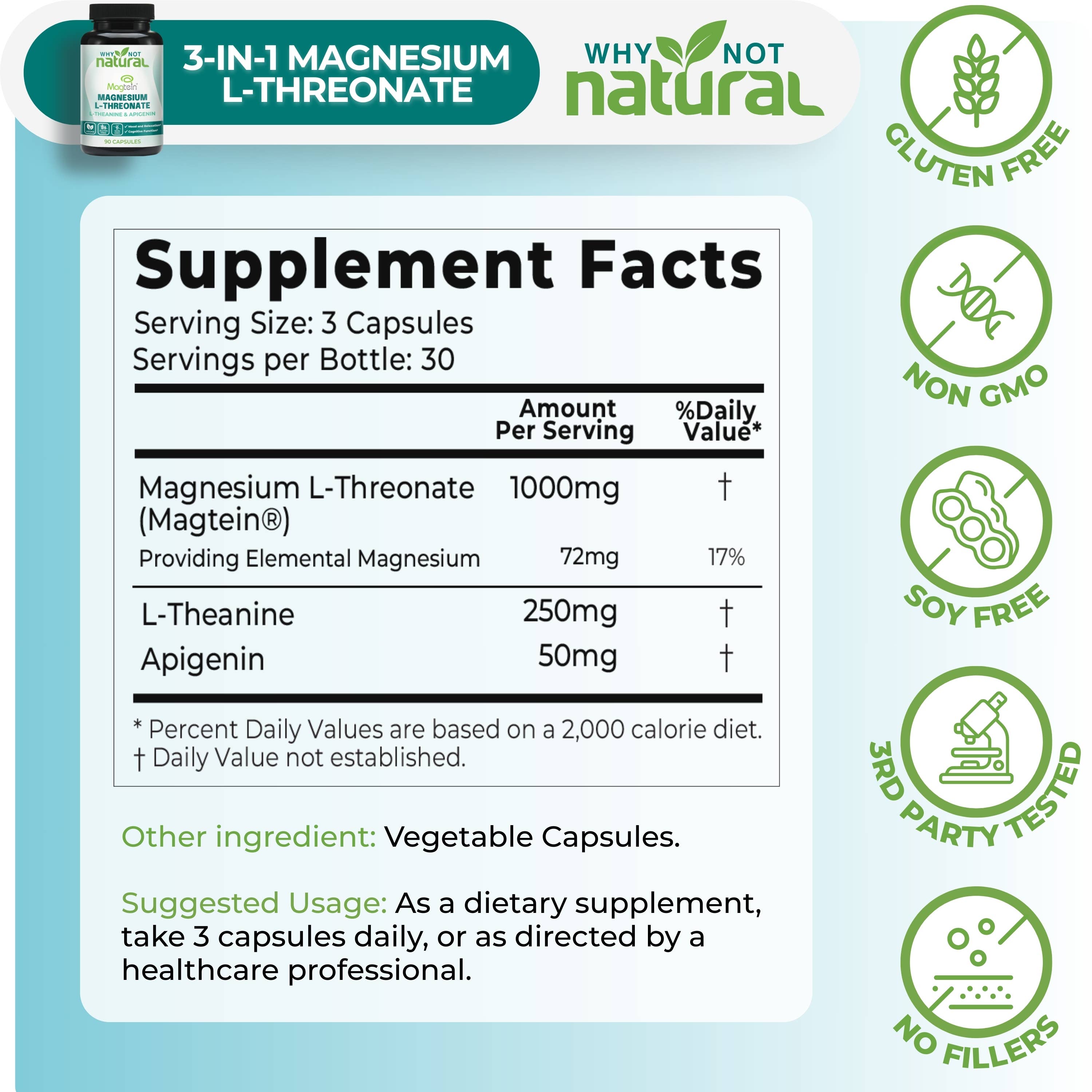 WhyNotNatural - Wholesale Oral Supplement/Vitamin - Magnesium L-Threonate Complex with Apigenin and L-theanine4