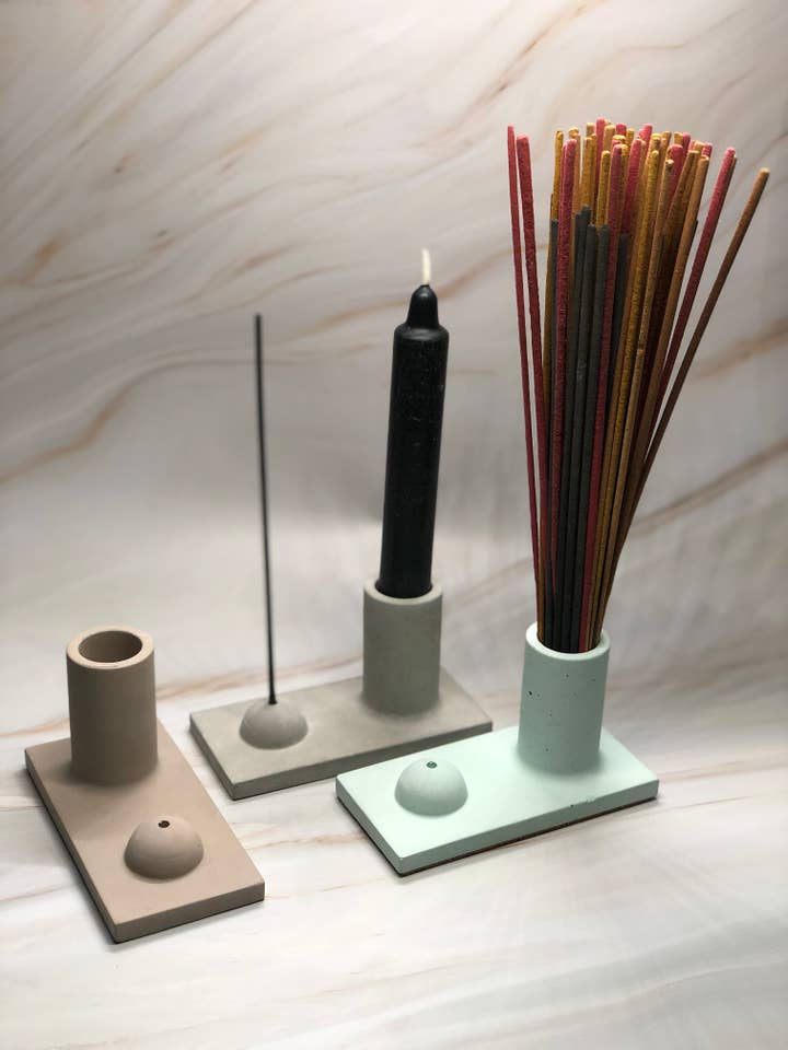 Incense burner, incense holder, cement incense burner for wholesale by Thevy Création