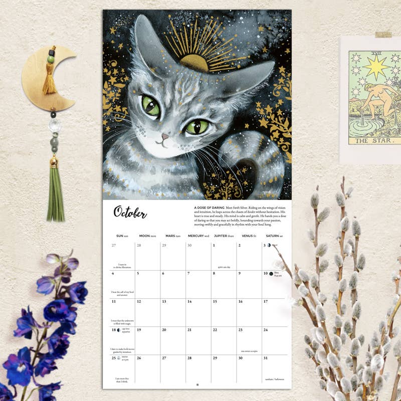 Nicole Piar – wholesale Calendar – Spirit Cats 2026 Wall Calendar, Astrology, Moon, Lunar1