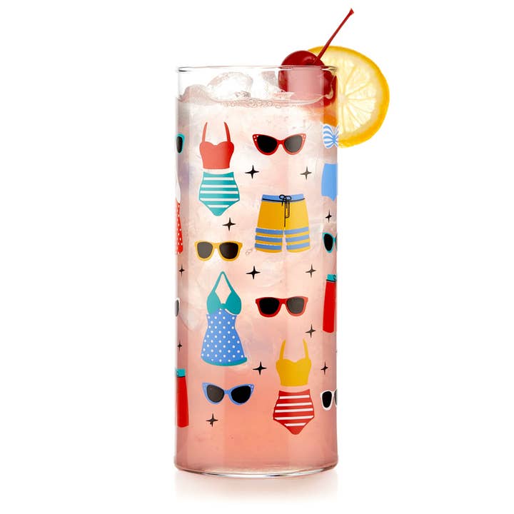 Libbey - Wholesale Cocktail/Liquor Glass - Libbey Vintage Swimsuits Cooler Glasses, 16-ounce, Set of 43