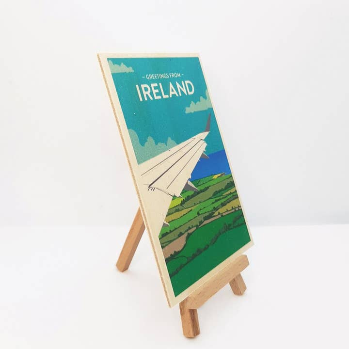 Hapenny Design - Wholesale Postcard - Greetings From Ireland - Irish Wooden Postcards