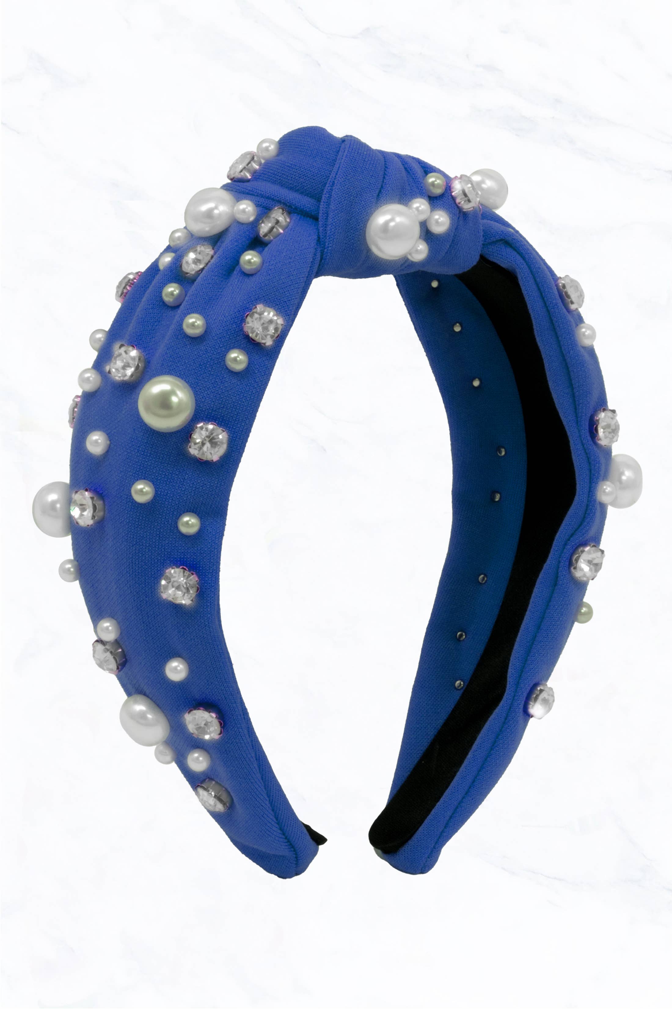 Suzie Q USA – Großhandel Fashion-Stirnband – Damen – Geknotetes Stirnband mit Perlen und Strasssteinen2