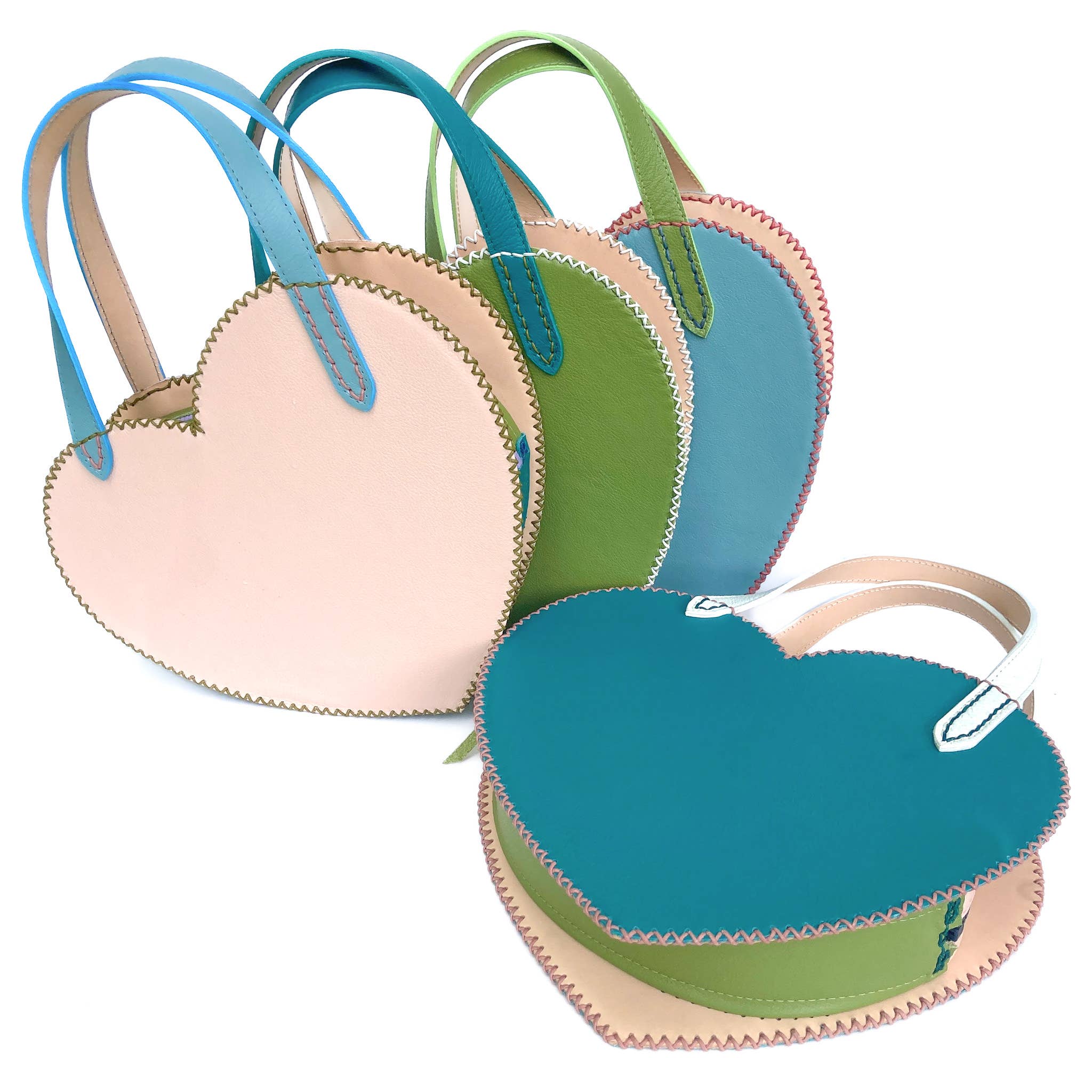 Fado Made Co. — Leather Goods - Wholesale Top Handle Bag - Women's - Heart Shaped 'Sweet Tart' Leather Handbag3