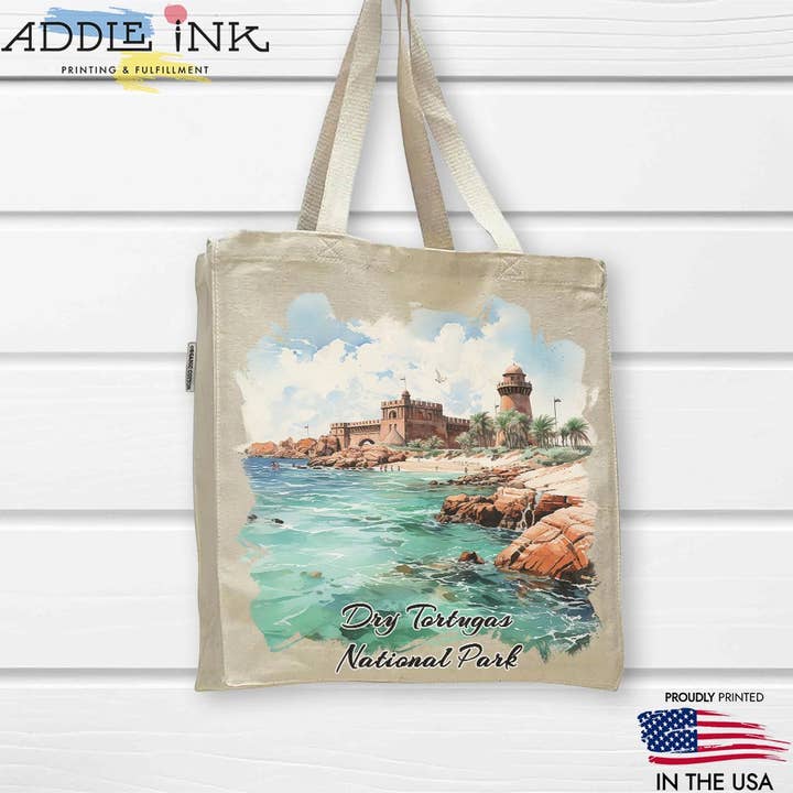 Sac fourre-tout biologique à soufflets Dry Tortugas National Park pour la vente par ADDLE iNK