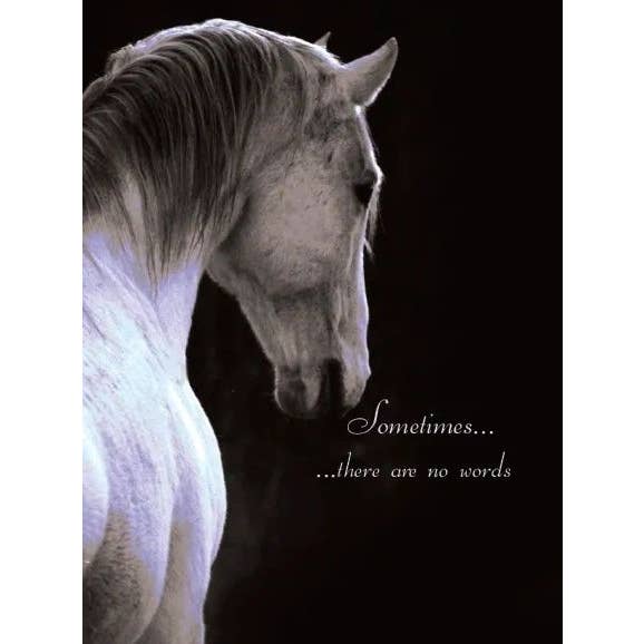 Horse Hollow Press / Pretty, Funny, Snarky Cards & Stickers - Wholesale Sympathy Card - Horse Sympathy Greeting Card / Sometimes There are no Words5
