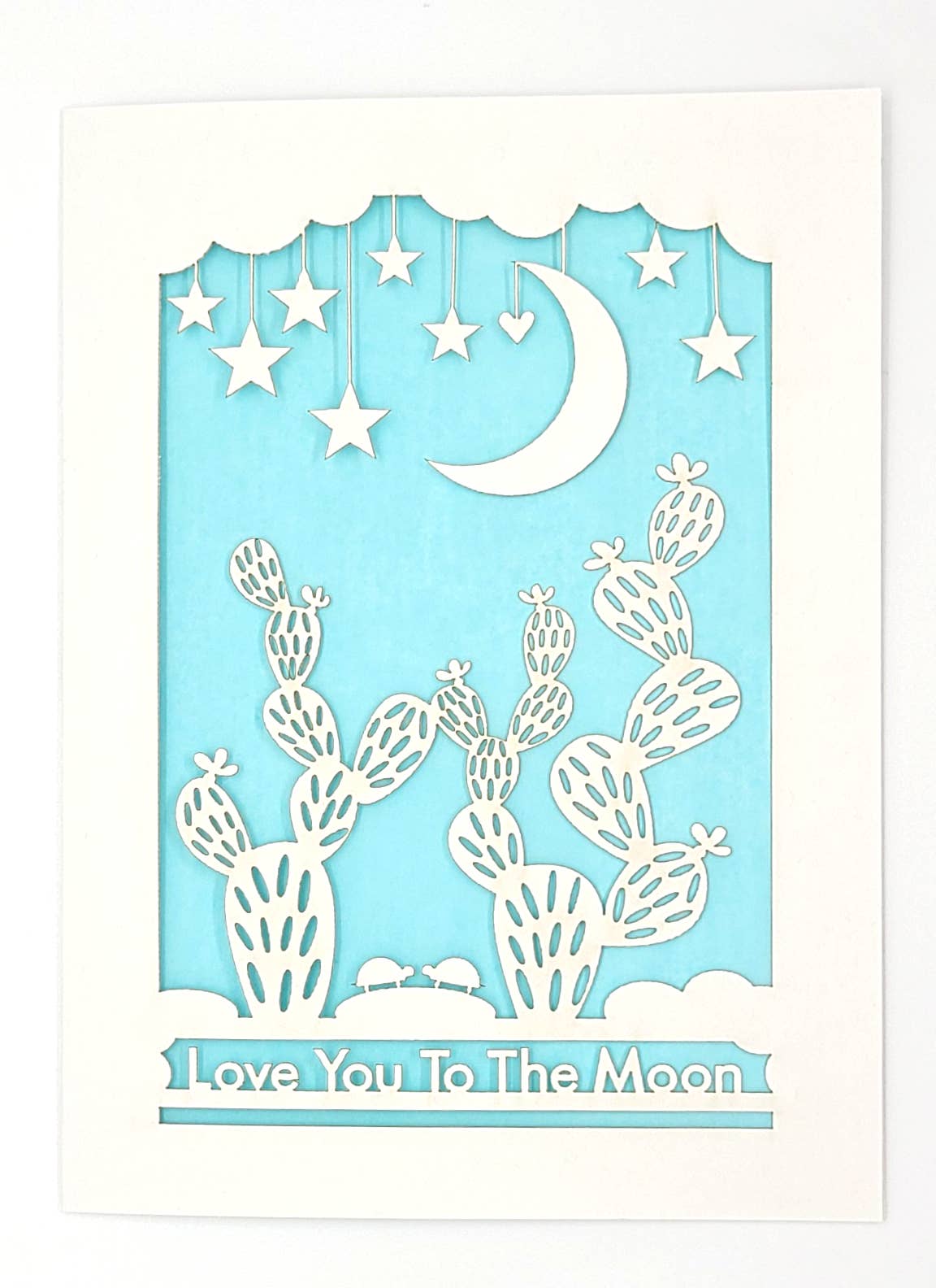 two hermanas - Venta al por mayor Tarjetas de amor - Te quiero a la Luna - Cactus2