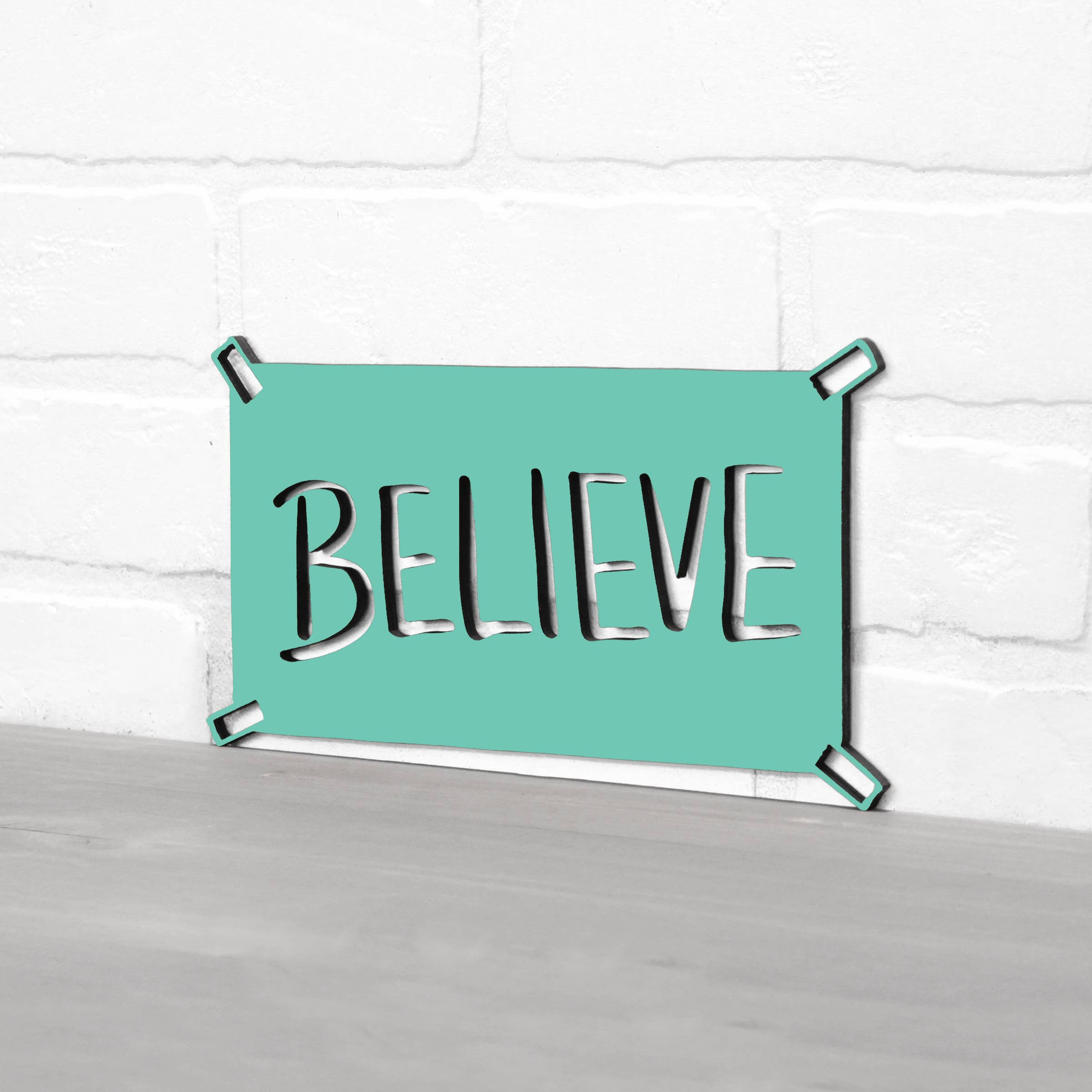 Spunky Fluff - Wholesale Wall Sign - Believe Ted Lasso Quote Locker Room Sign9