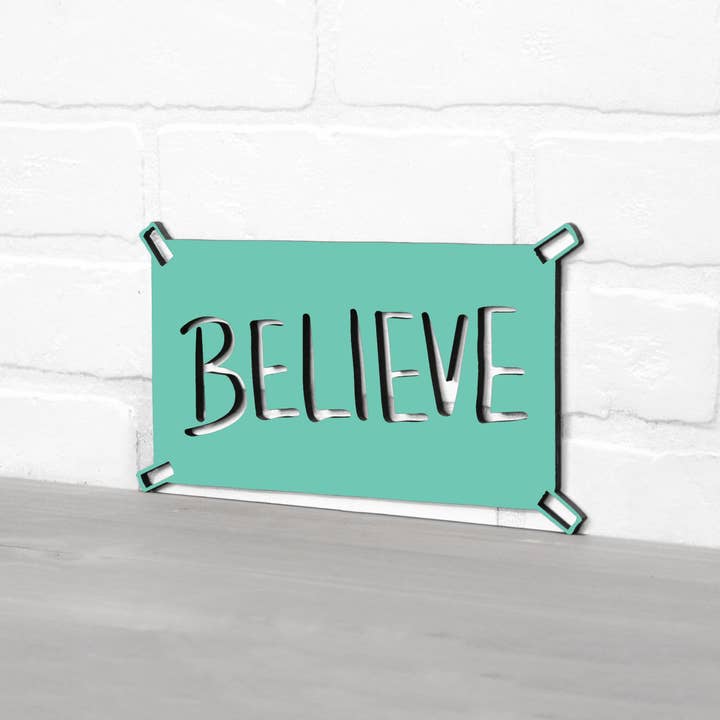 Spunky Fluff - Wholesale Wall Sign - Believe Ted Lasso Quote Locker Room Sign9