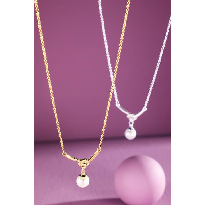 Urbanista - Wholesale Pendant/Charm Necklace - Knot & Pearl Drop Necklace3