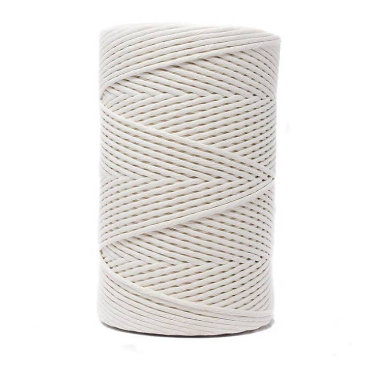 Ganxxet, Inc. - Wholesale Yarn - Cotton Cord Zero Waste 4 Mm - 1 Single Strand - Ivory