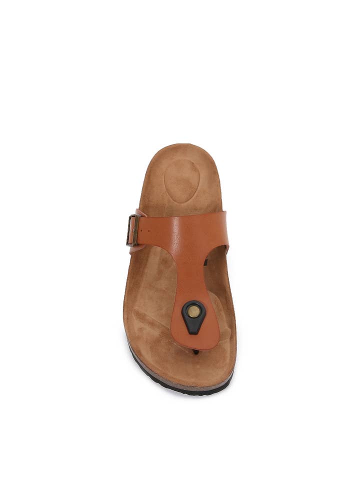 Shop Lev - Wholesale Sandals – Women's - T-Strap Soft Cork Flip Flops Sandals11