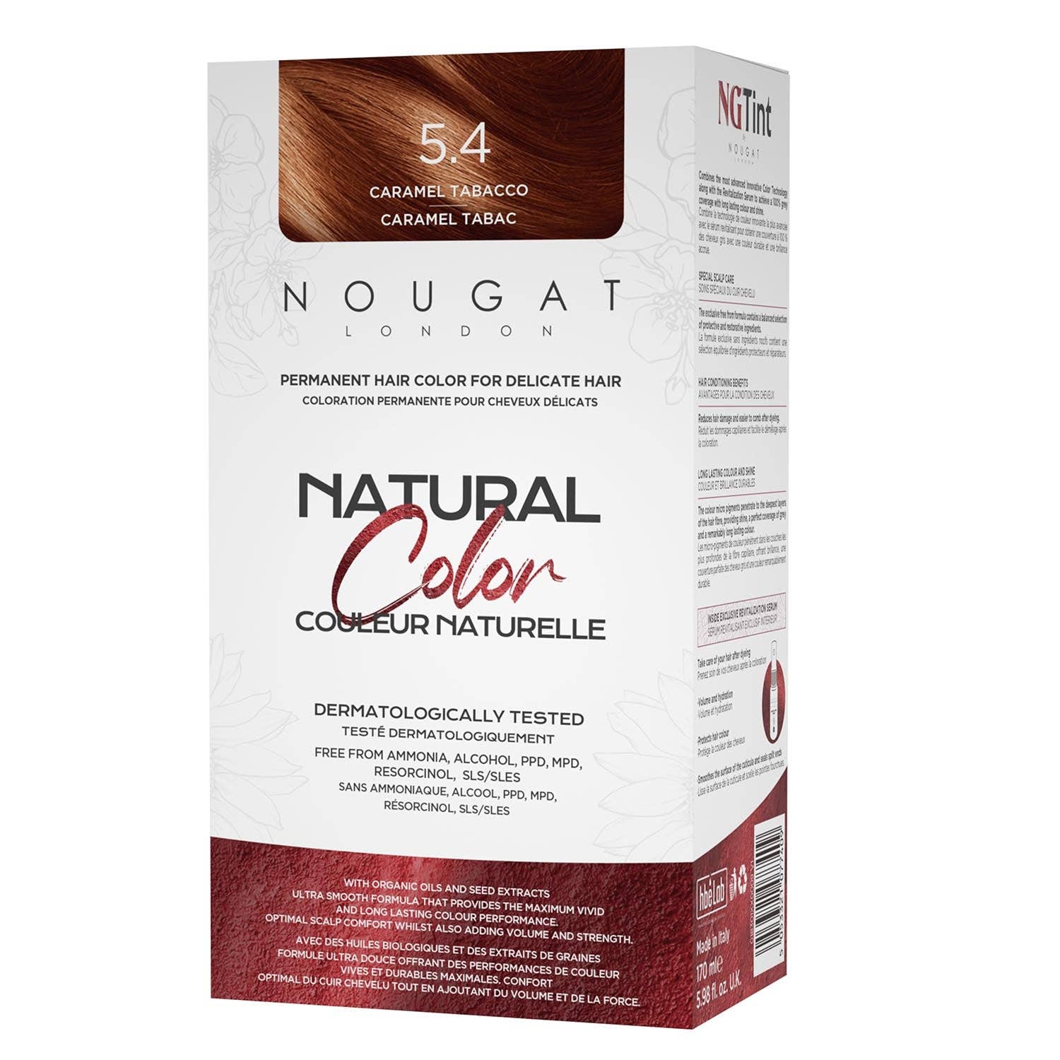 Nougat London – wholesale Hair dye – Permanent Hair Colour Caramel Tabacco 5.4 (170ml)0