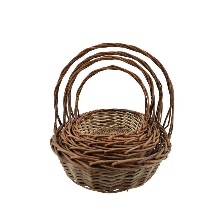 Rustic Willow Basket Set, 4ct. for wholesale by Tremont Floral Supplies