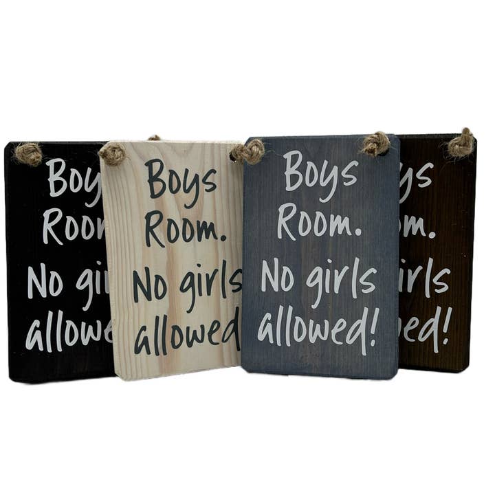 Sinal de madeira pendurado artesanal para quarto de rapazes por atacado de The Giggle Gift Company