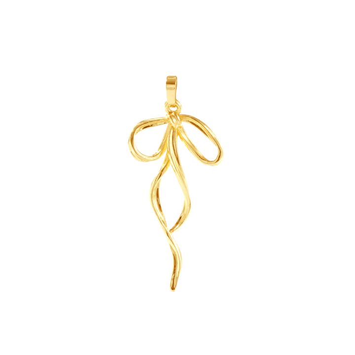 Long Bow Charm/Pendant for wholesale by LolaClaire Jewelry
