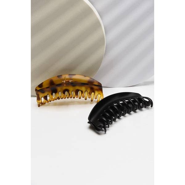 JOSSLYN by wall to wall - Wholesale Hair Clip - Women's - EXTRA LARGE CURVED HAIR CLAW CLIPS | 40H4342