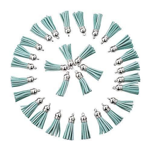 Mandala Crafts – wholesale Craft supplies – Mandala Crafts Faux Leather Suede Tassel with Loop for Keychains, Jewelry Making, Bookmarks, Books, Gifts, Pillows19