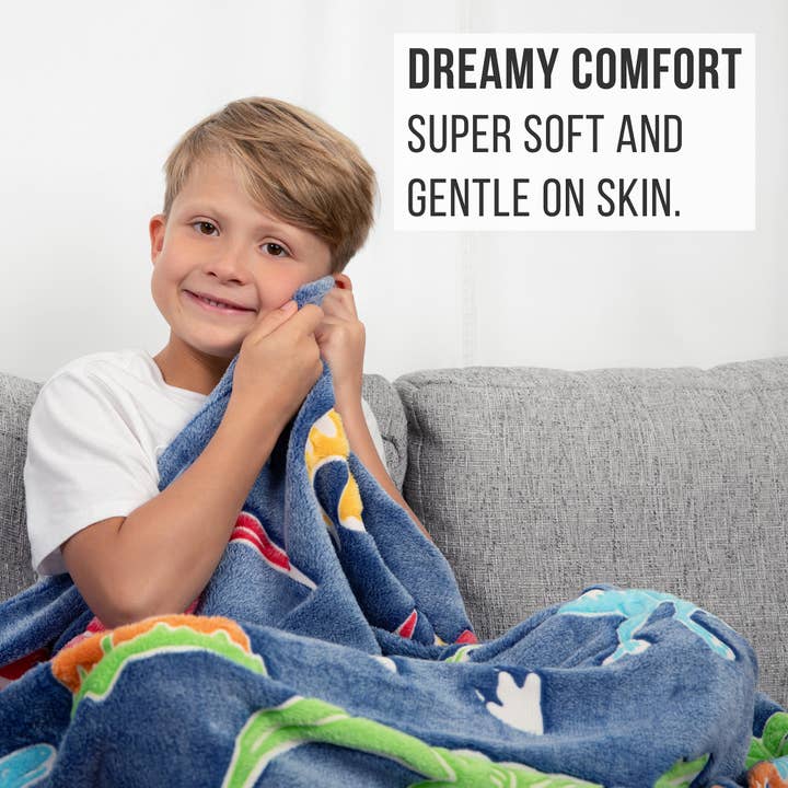 Imagery Socks - Wholesale Bedding Blanket - Kids & Baby - Glow in the Dark Dinosaur Blanket