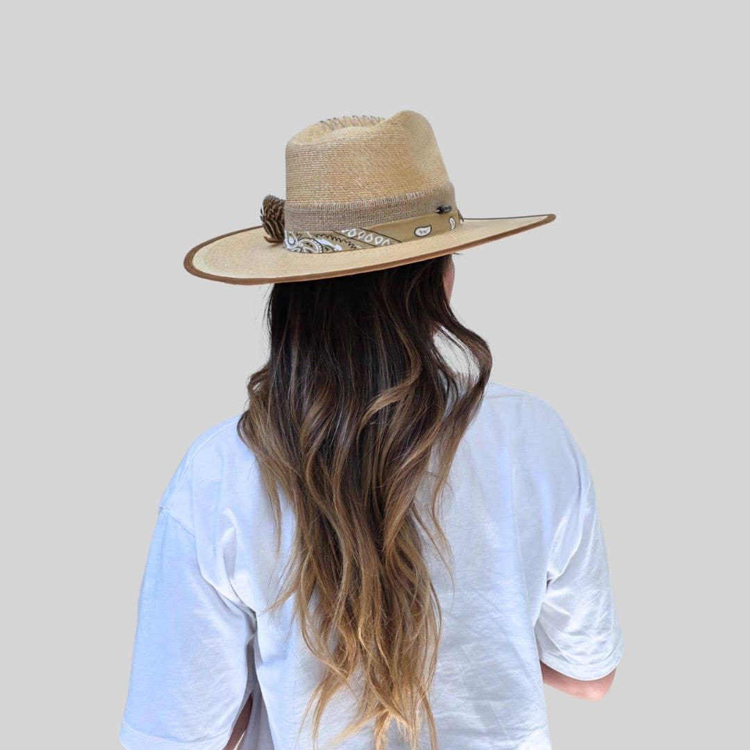 Tan Steve  Straw Western Crown Hat for wholesale on Faire3