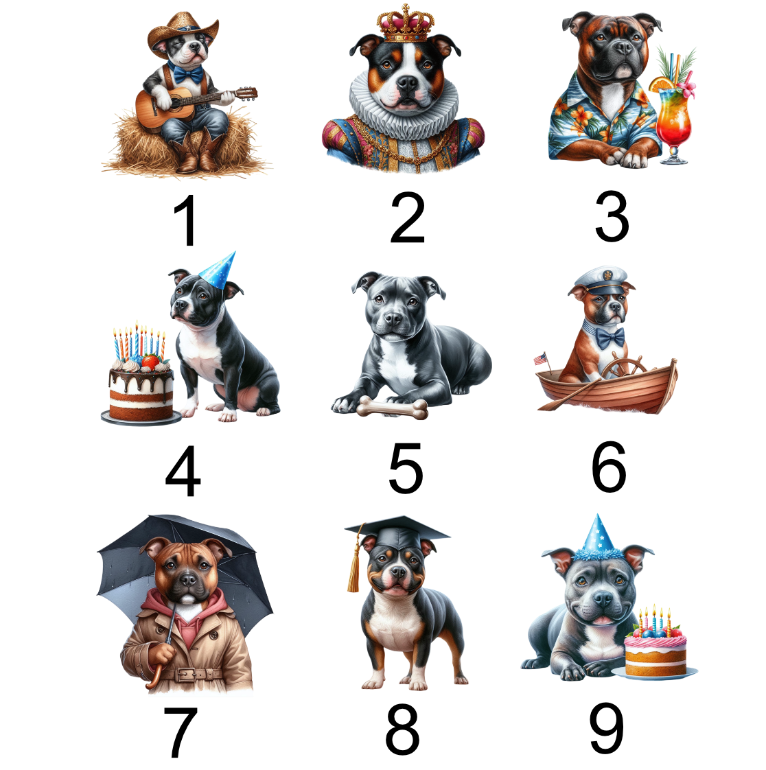 Storms Style – wholesale Throw/decorative pillow – Staffordshire Bull Terrier - Staffie Cushion - 39 designs0