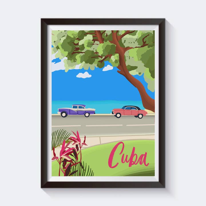 Impressão de arte de viagem de Cuba - disponível em 6 tamanhos por atacado de 2 Sisters