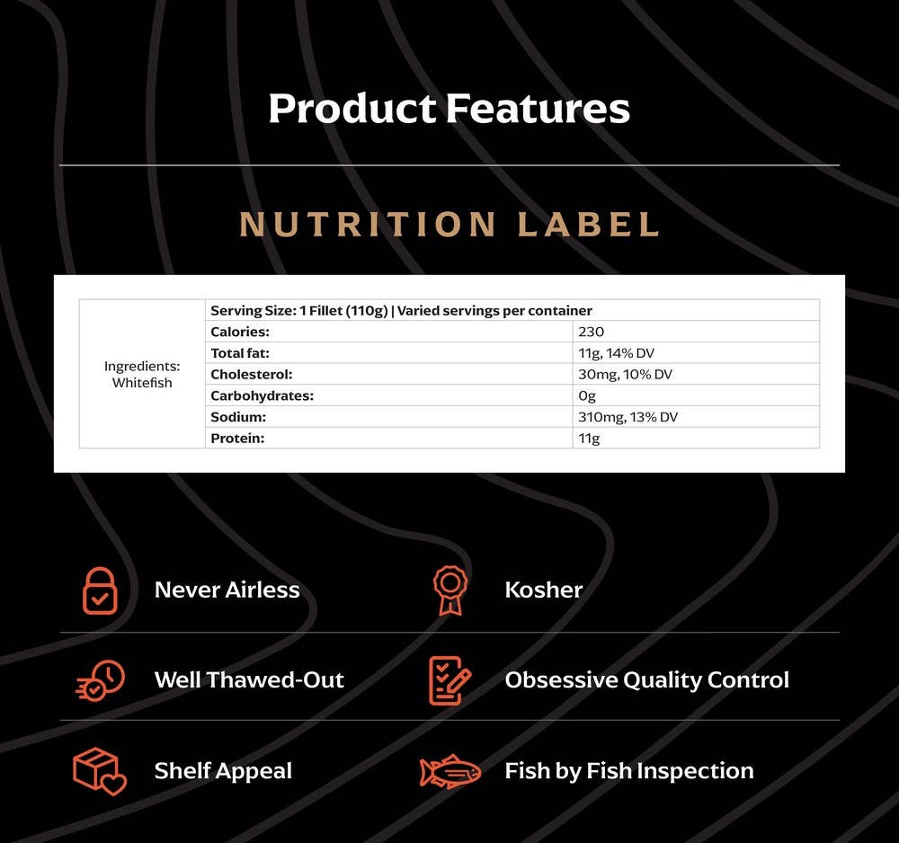 Legend of Jona - Wholesale Fish/Seafood - JONA Whitefish Steak 1LB - Tray Packed4