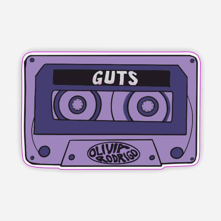 Danni Boden Designs - Wholesale Sticker - Guts Album Inspired Cassette Tape Sticker - Olivia Rodrigo0
