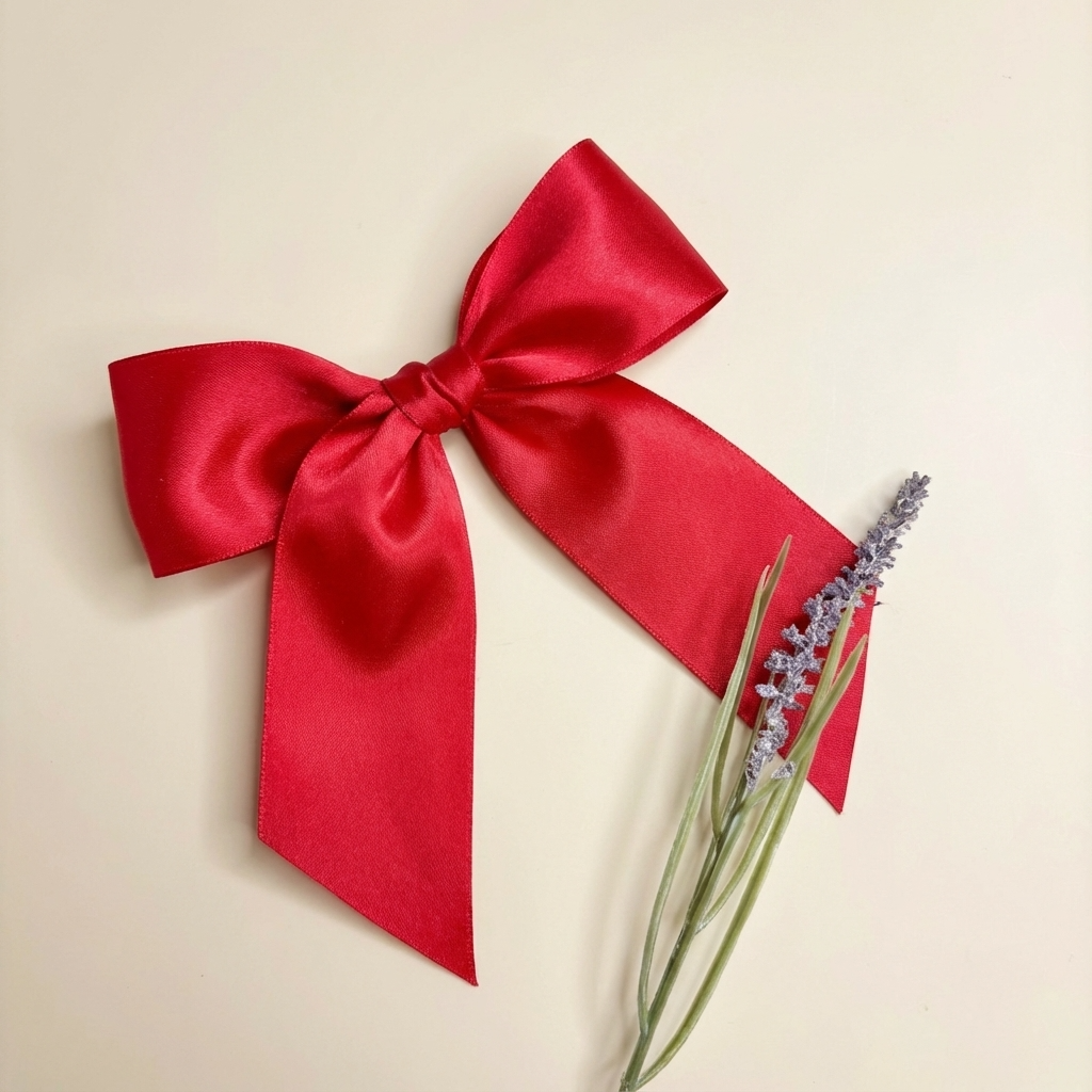 ByHome - Wholesale Bow - Gift Wrapping - 5pcs, 6x7.5" large shiny polyester pre-tied ribbon bow1